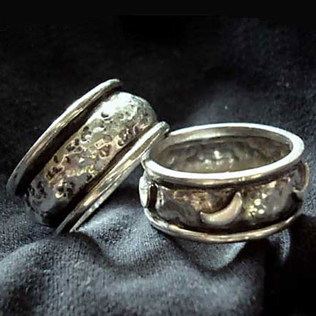 Repousse Rings in sterling silver